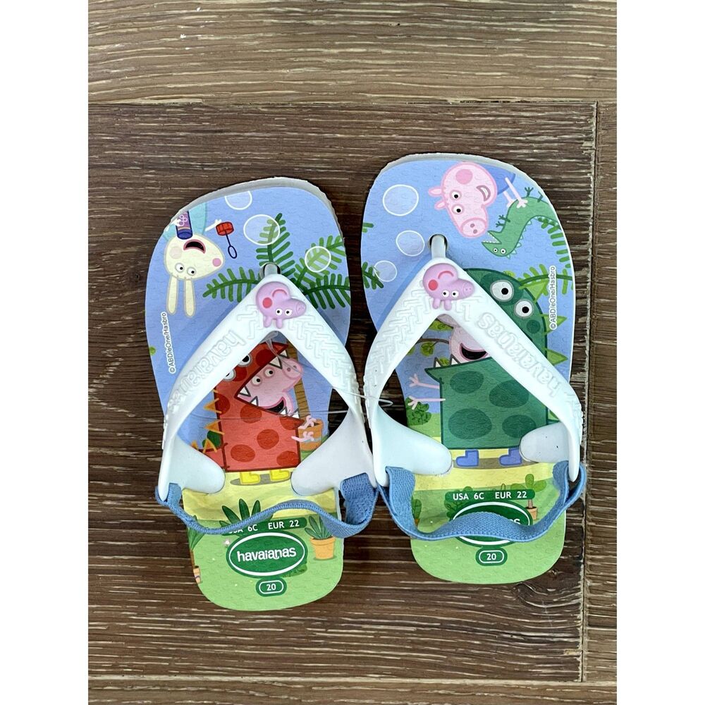 NEW Havaianas Peppa the Pig Flip Flops Size 6C